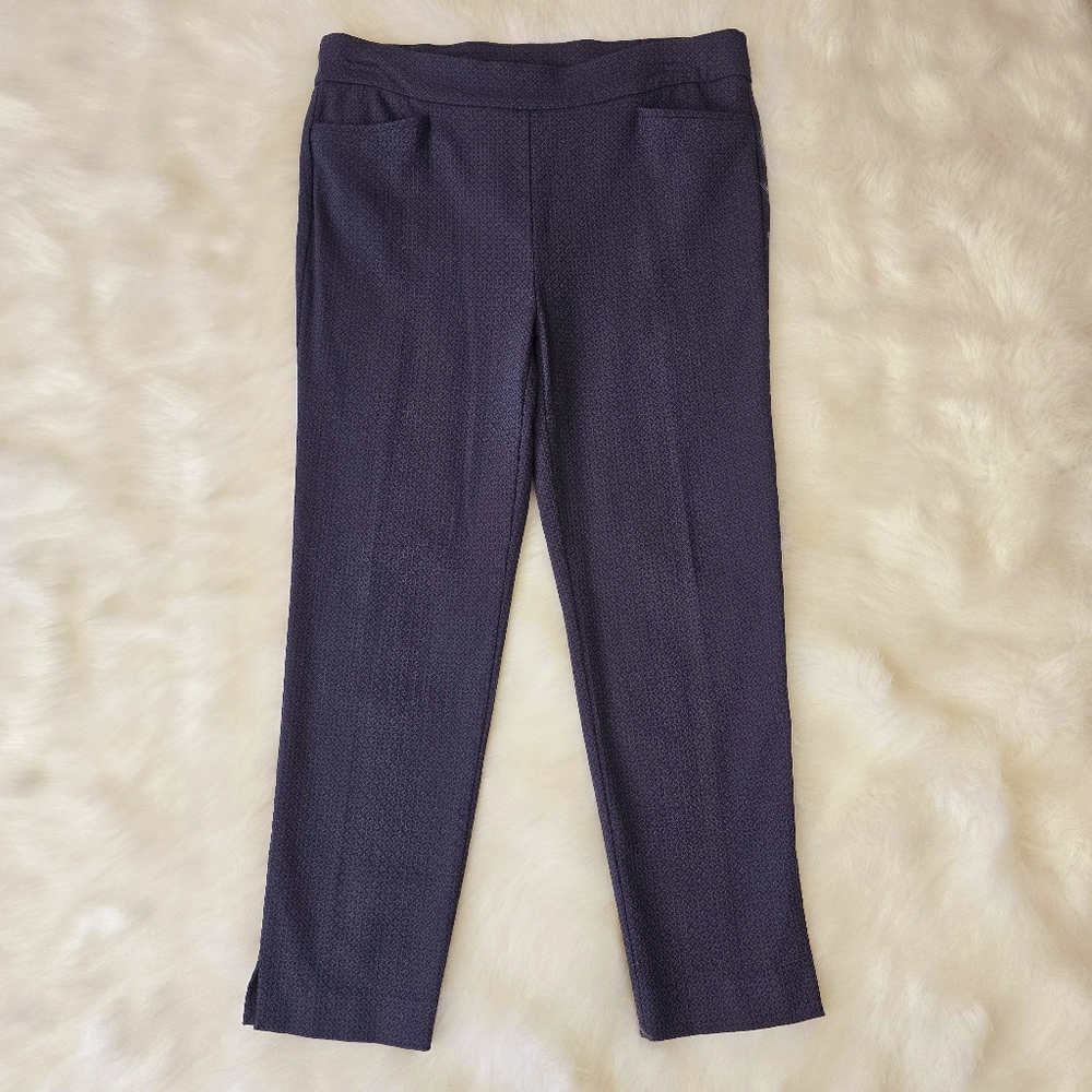 Chico's Printed Pull-on Cropped Career Dress Pants 16